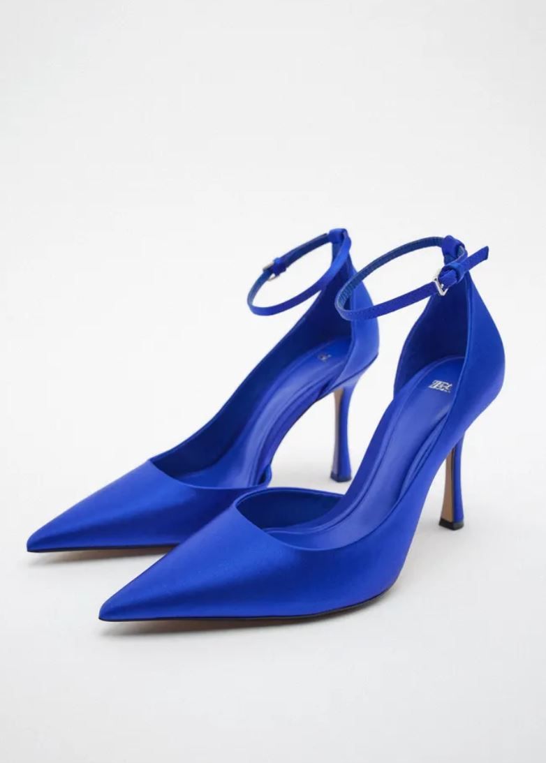  CHAUSSURES À TALONS ASYMÉTRIQUES - Couleur Bleu métallique