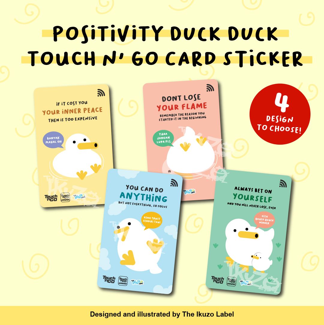 Positivity Duck Duck Touch N' Go Card Sticker