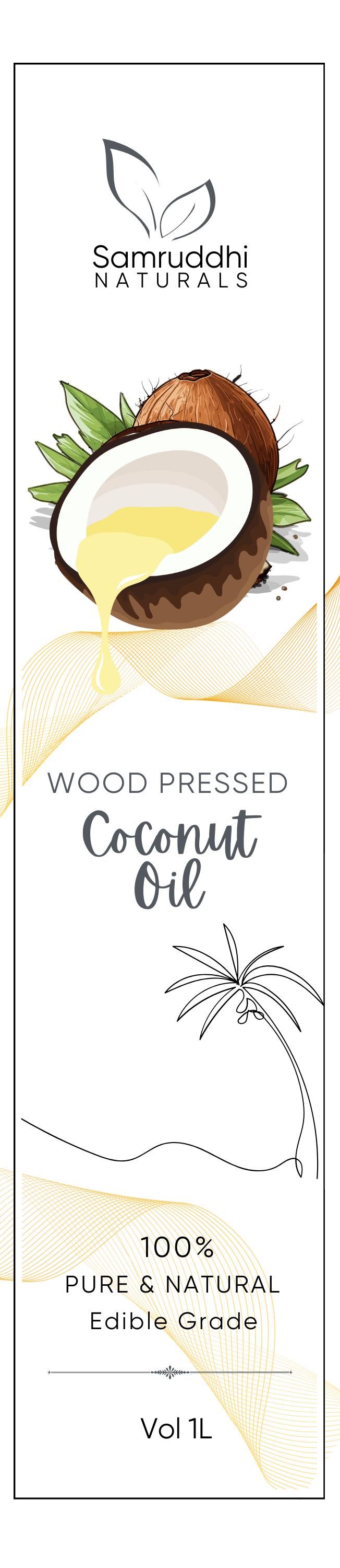 Wood Pressed Coconut Oil 1 Litre