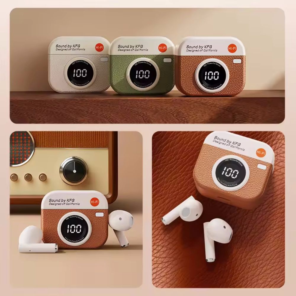 Retro camera earphone