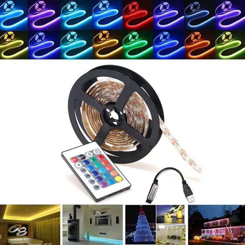 0.5M RGB SMD5050 USB Waterproof LED Strip Light Kit