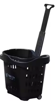 TROLLEY SHOPPING BASKETS 42 LITRES - BLACK