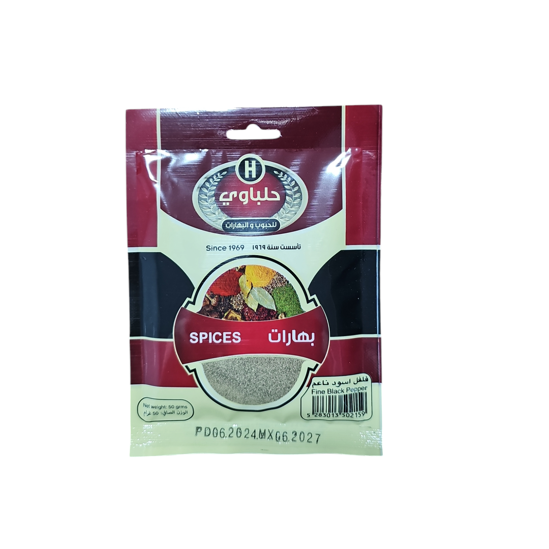 HELBAWI FINE GROUND BLACK PEPPER 50G