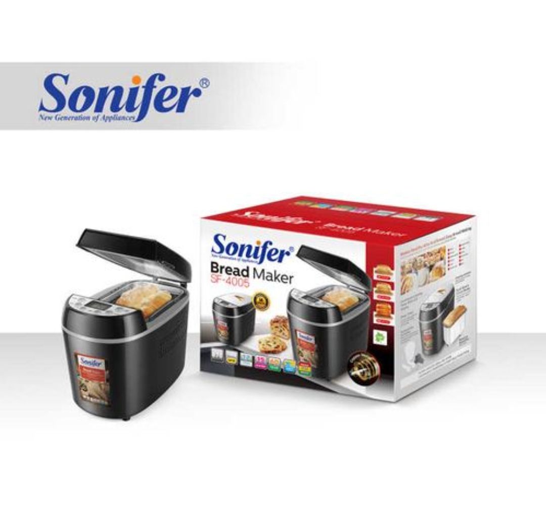 Sonifer SF-4005 Automatic Electric Programmable Digital Bread Maker Machine, Black