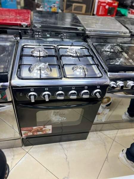 Original Style 50x50cm Full Gas Cooker Electric Oven Black