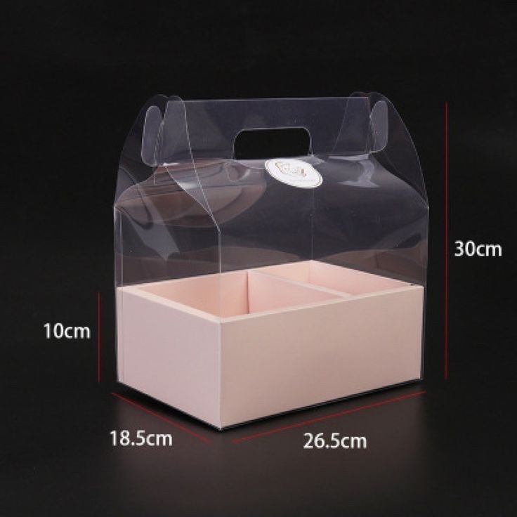 Premium Floral Transparent Flower Cake Box 🌷