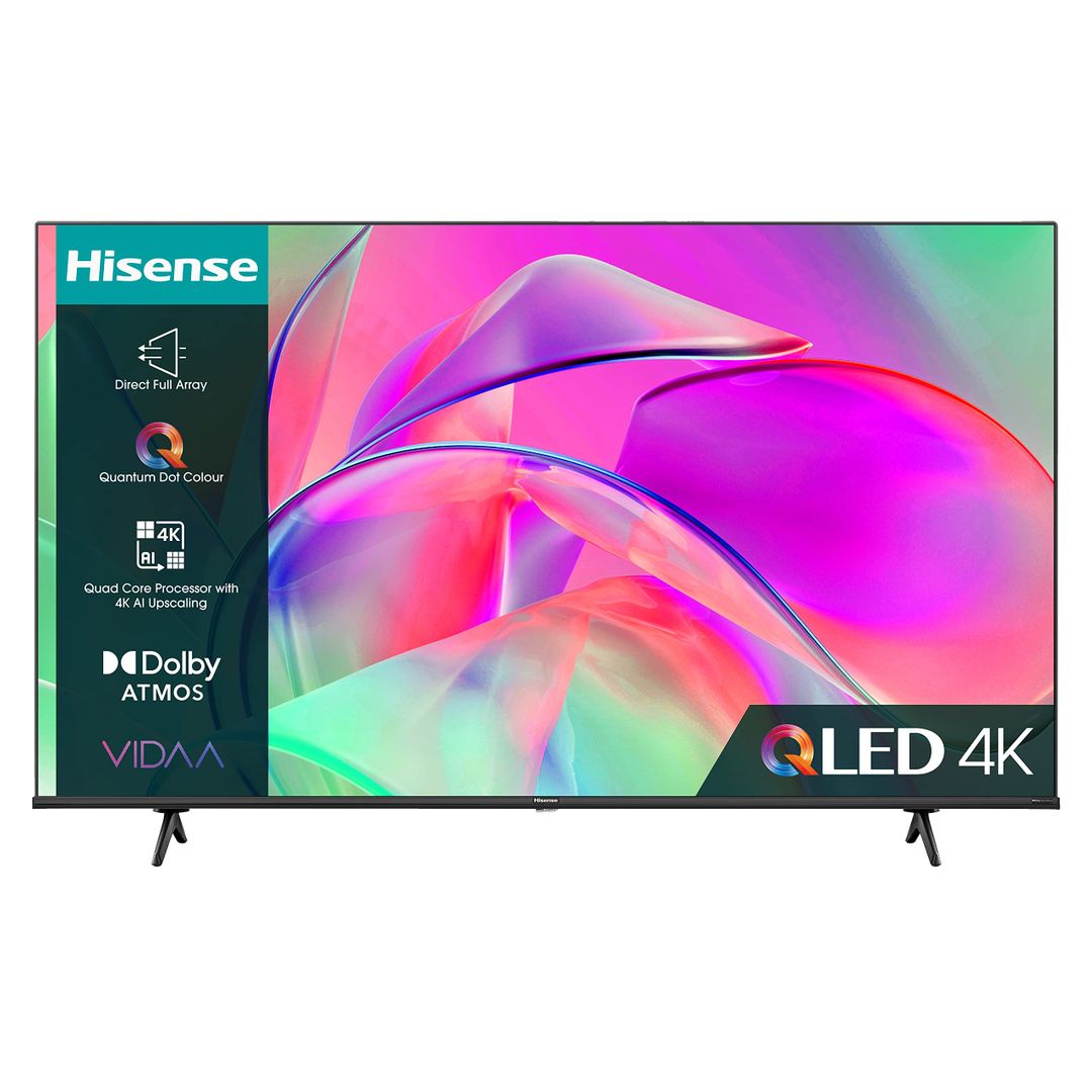 Hisense 65-inch Smart QLED TV| Hisense 65 Inch QLED Smart TV 65E77KQTUK - Quantum Dot Colour, 60Hz VRR, Dolby Vision, Bluetooth&HDMI, Share to TV