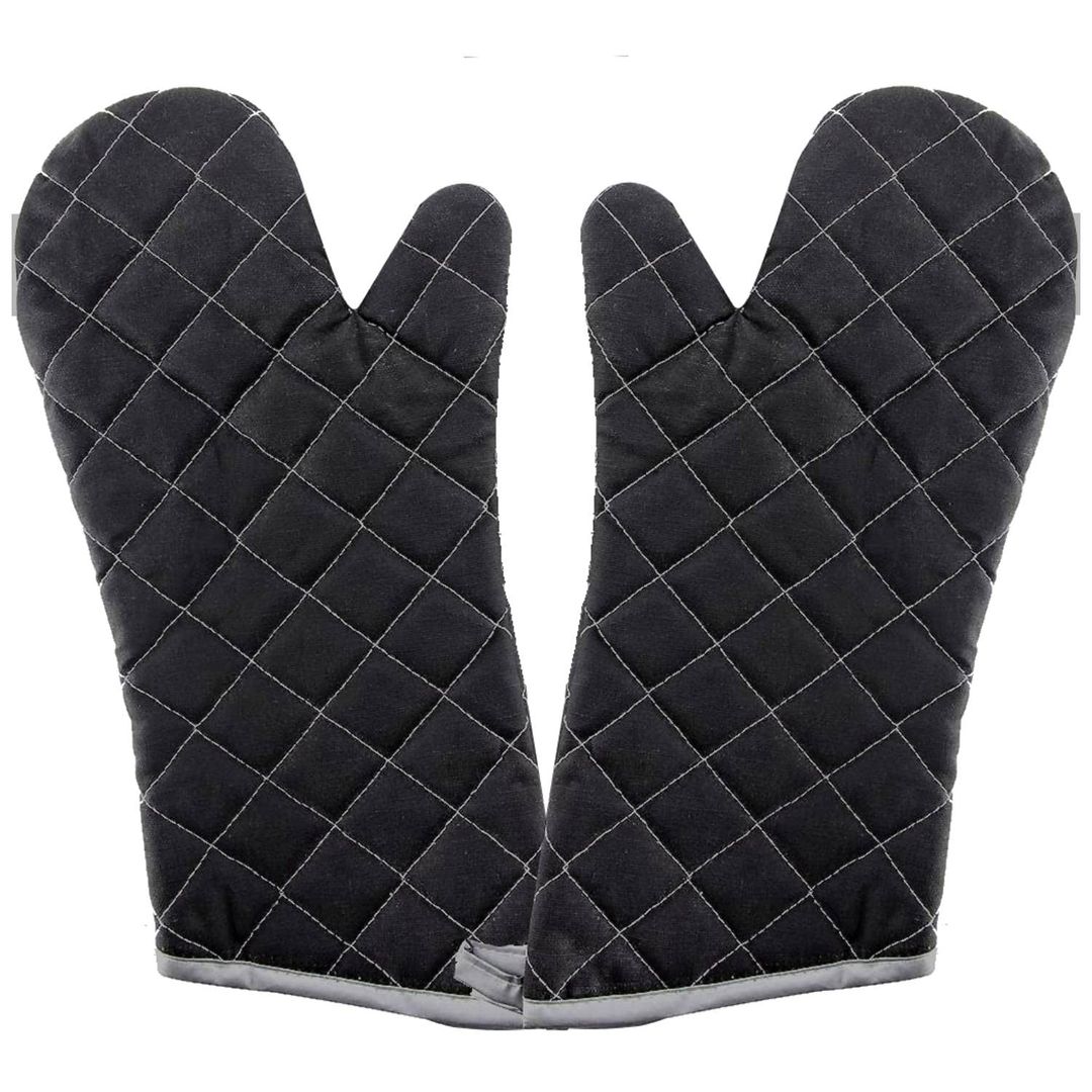 Heat Resistant Gloves Quilted Liner with Non-Slip Textured Grip Suitable mits for Baking, Cooking Barbecue Microwave Gauntlet