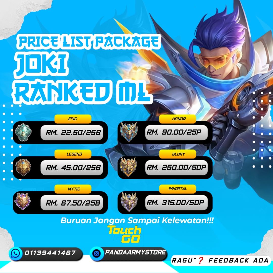 Package Joki Ranked MLBB 