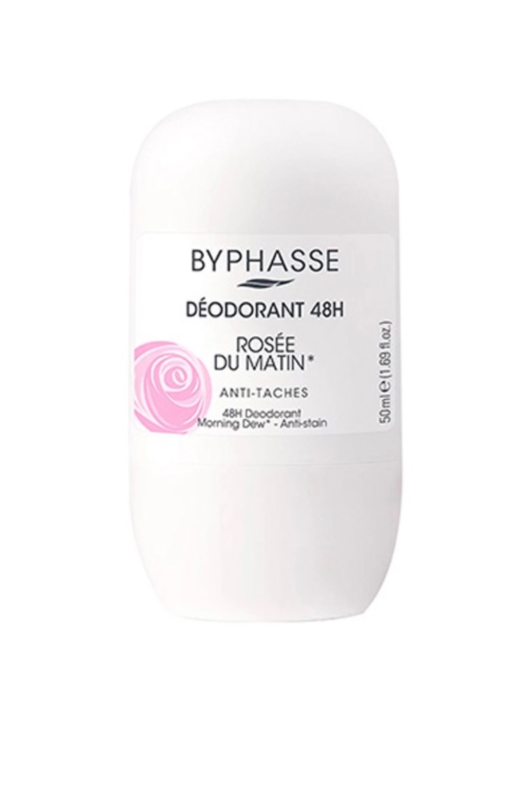 Byphasse roll-on deodorant 48H rose scent, 50ml