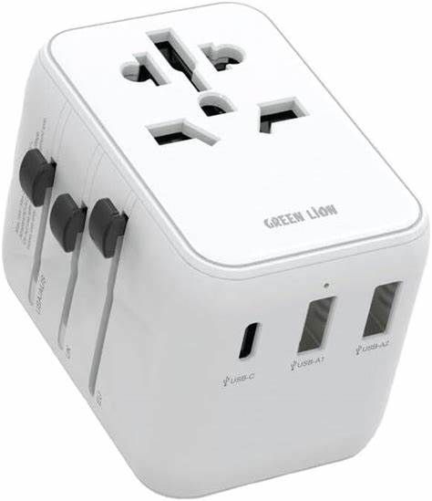 Green Lion 20W Universal Travel Adapter (UK pin, US pin, AU pin & EU pin)