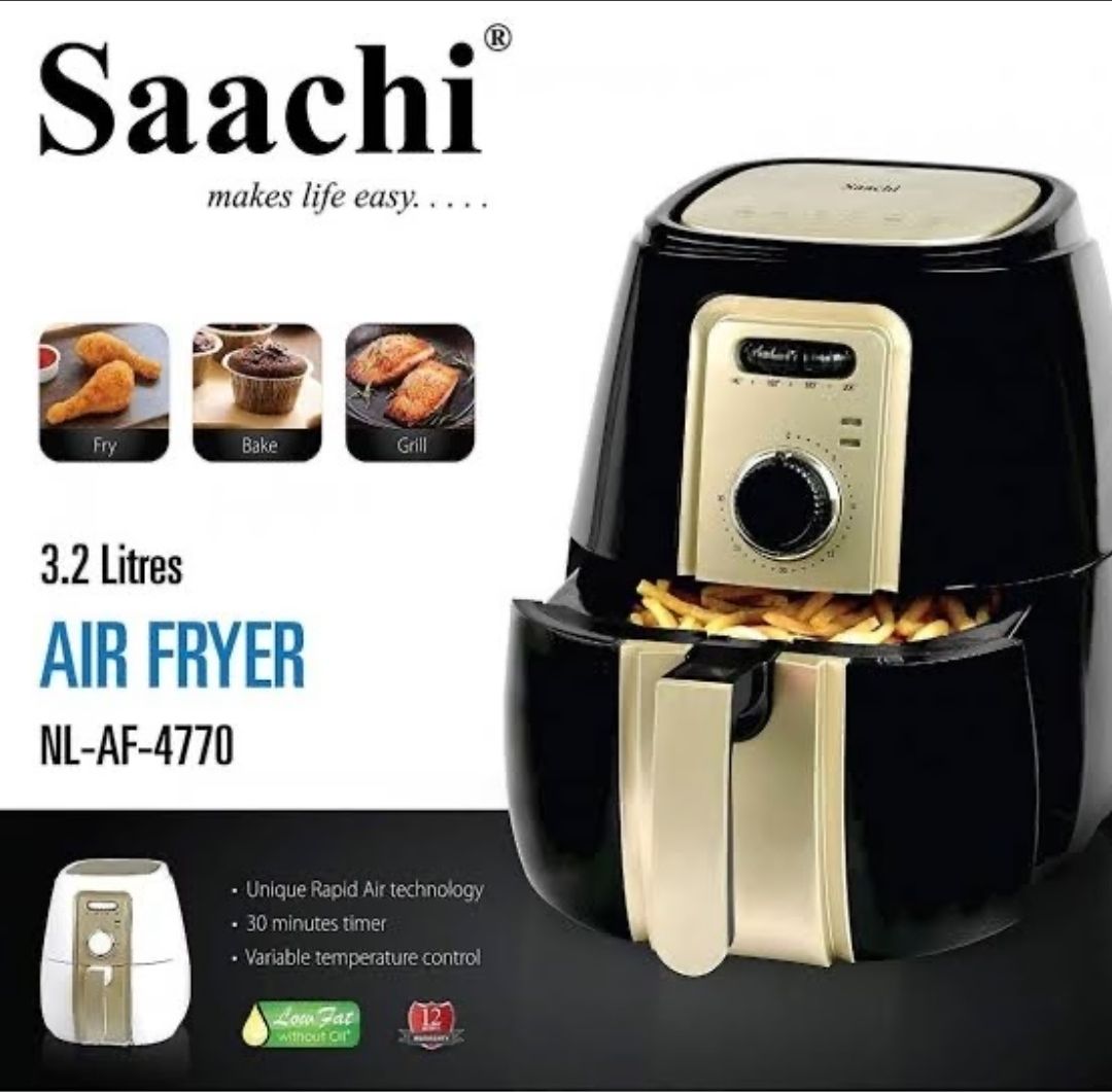 Saachi 3.2 Litres Air Fryer, model NL-AF-4770-BK. 