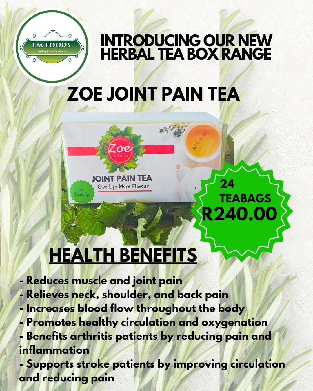 Zoe Joint Pain Tea 24's