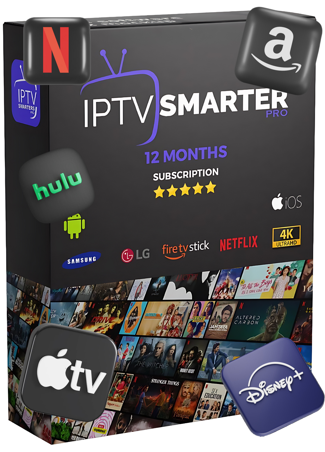 Abonnement Smarters Pro 12 Mois | IPTV Premium 4K | Activation Instantanée