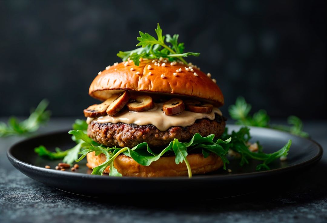 Creamy Mushroom Burger