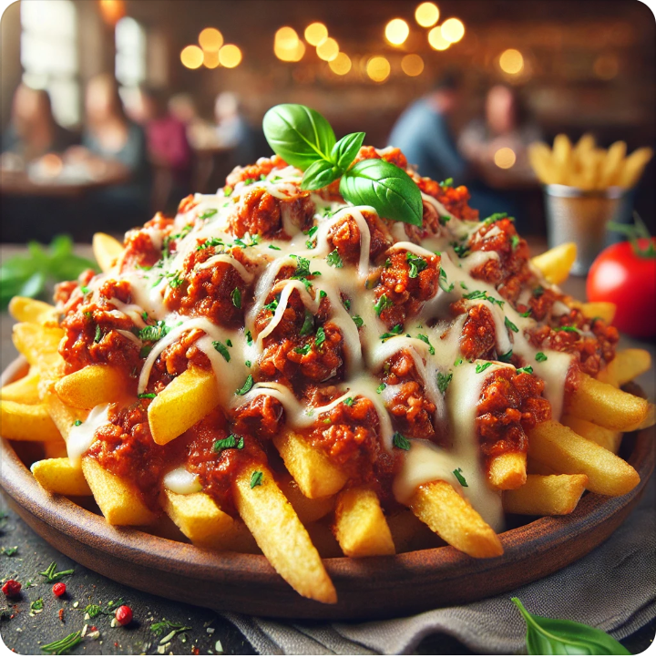 Cheesy Bolognese Loaded Fries 🇮🇹🍟🧀  