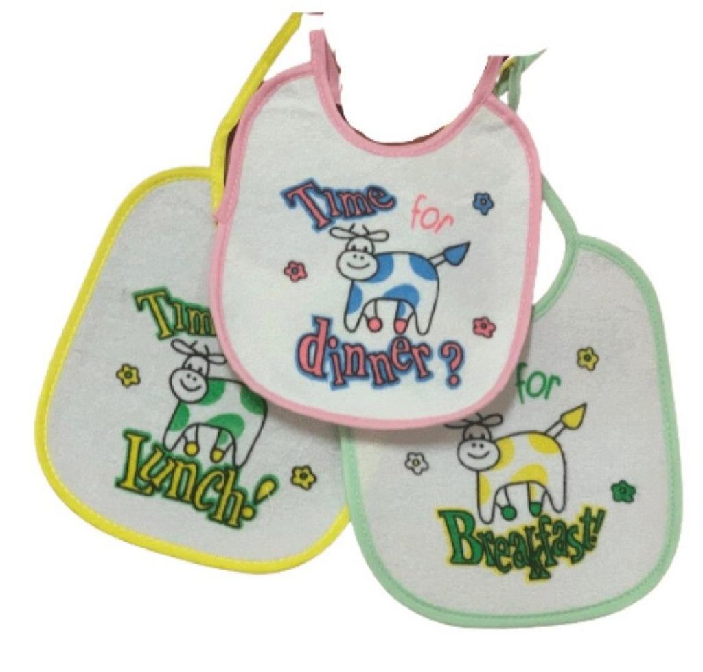 Smile bear baby bib 3pcs