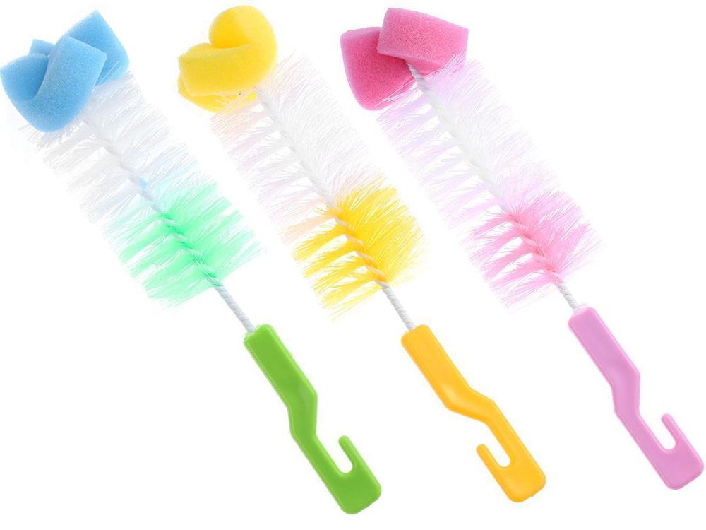 bottle nipple brush with sponge tip