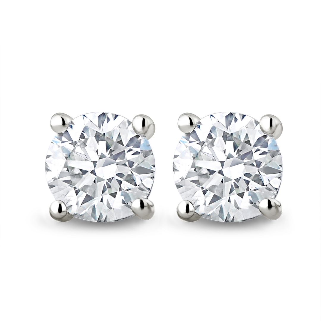 1.00ct 14 k White gold Diamond Stud Earrings 