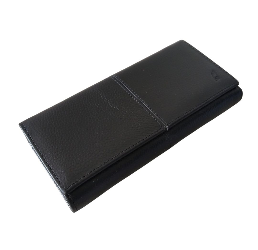 Ladies black genuine leather wallet