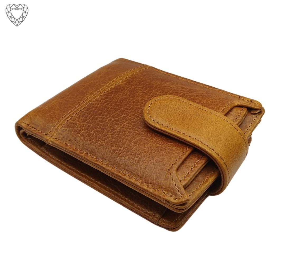 Men’s tan genuine leather wallet