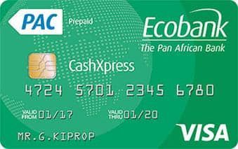 Carte visa ecobank