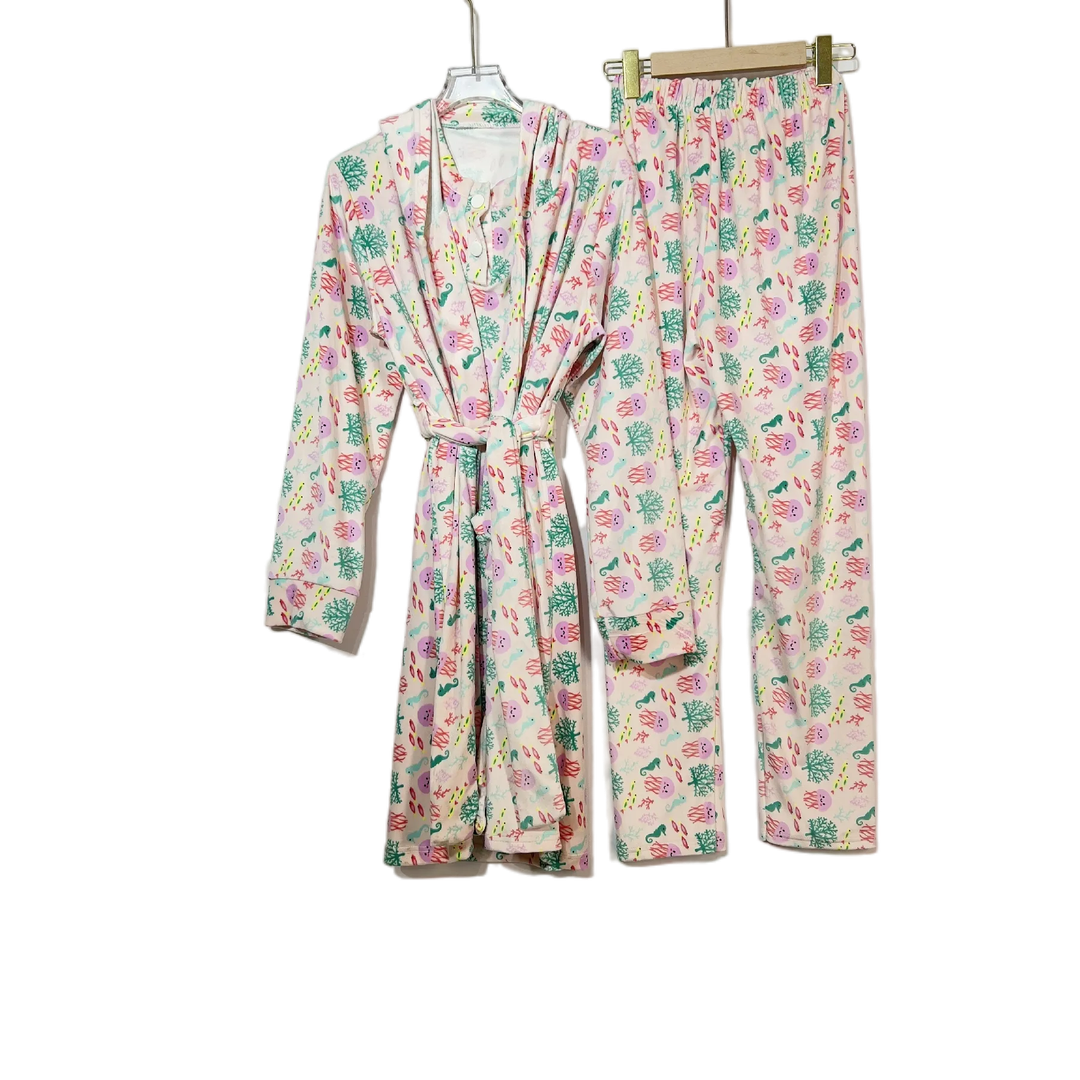 Velvet Prints Robe Women Pijama