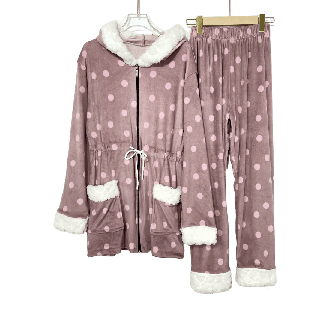 Velvet S Zipper Women Pijama