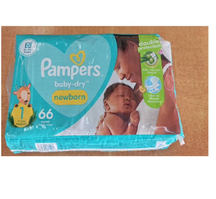 PAMPERS Jumbo S1 (2-5Kg)-(2x66s)