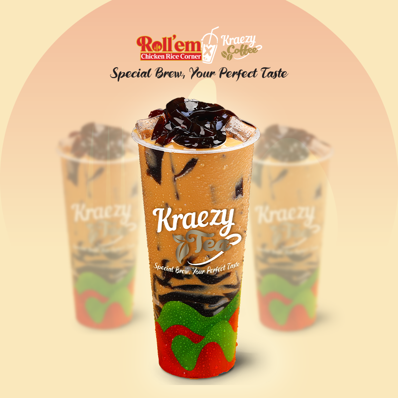 Grass Jelly Milk Tea