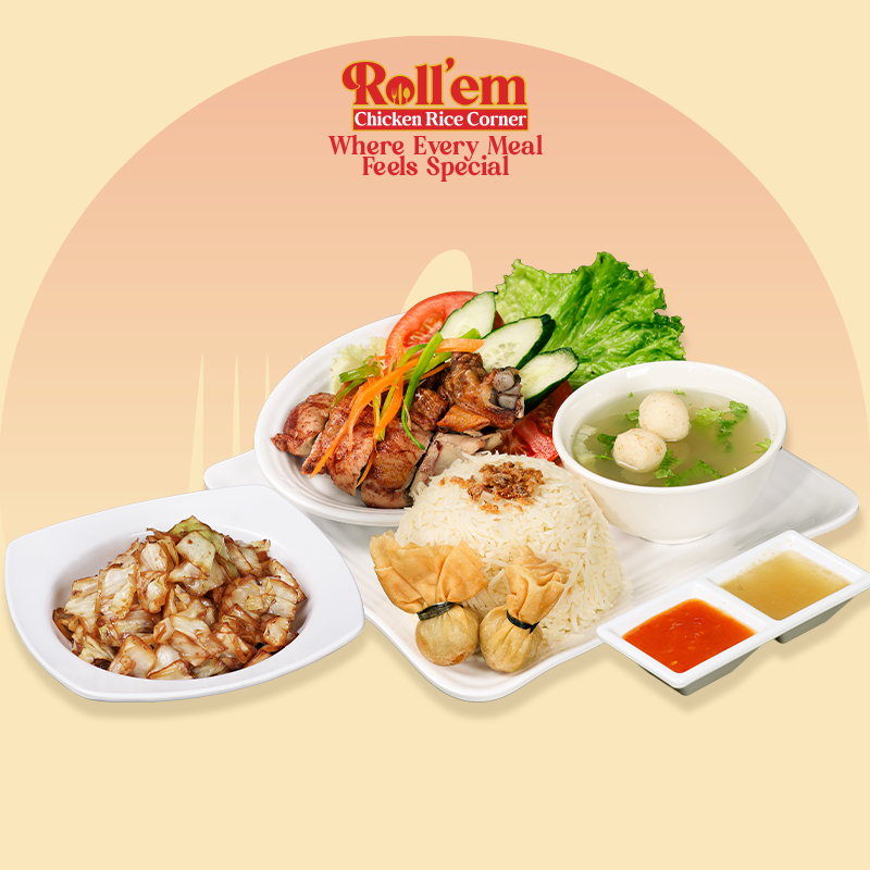 Roll'Sted Chicken Rice (Ayam Kampung)