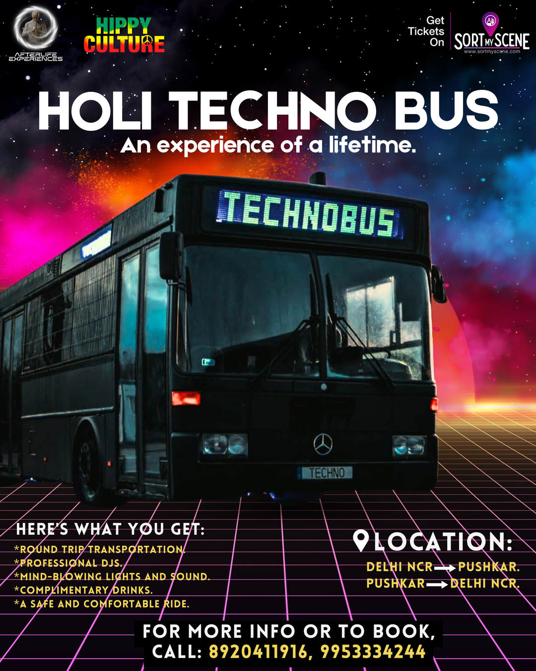 TECHNO BUS DELHI-PUSHKAR-DELHI with STAY