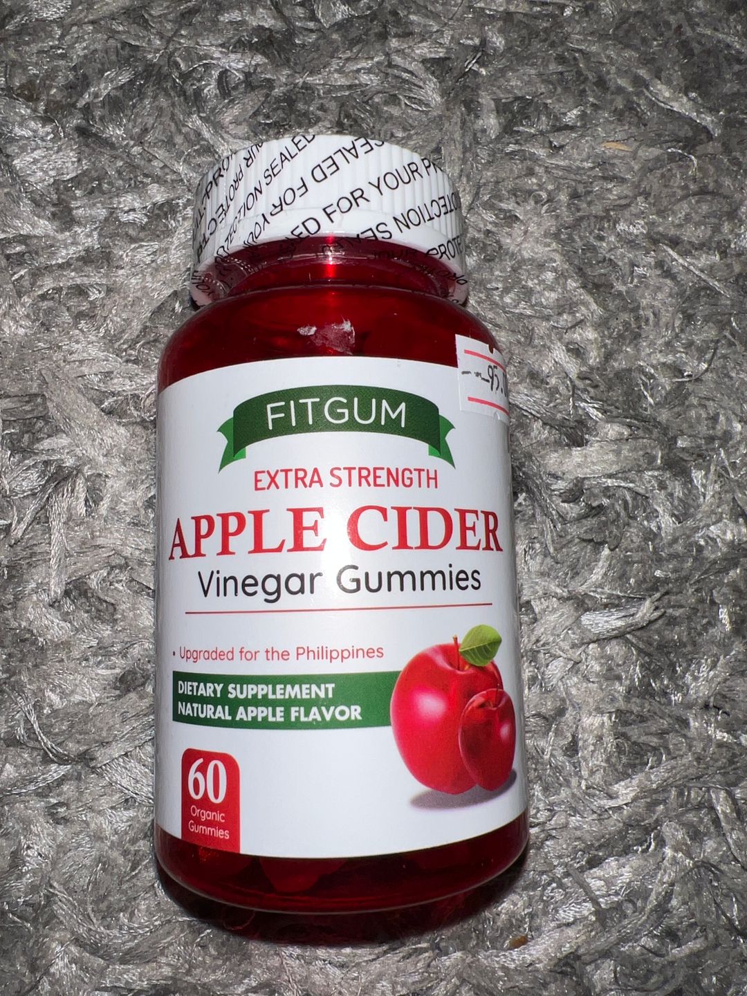 Fitgum Apple Cider Vinegar Gummies 60gummies