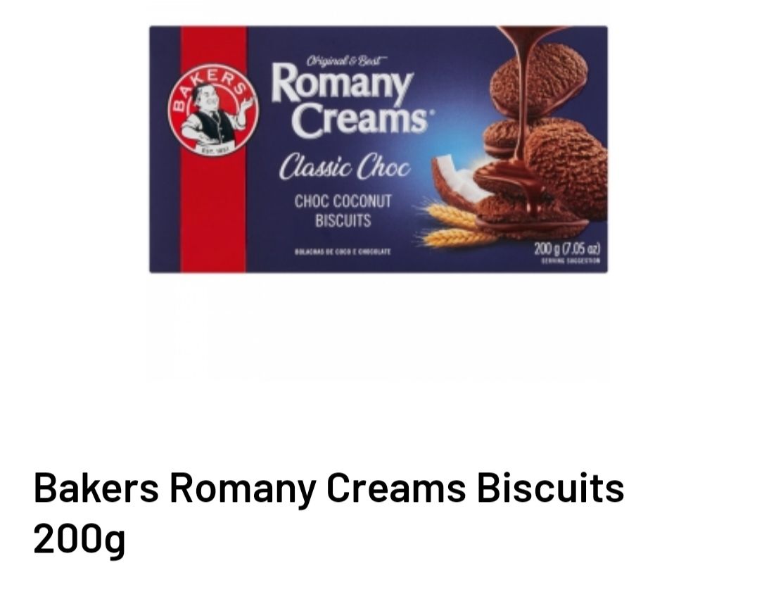 Bakers Romany creams biscuits 