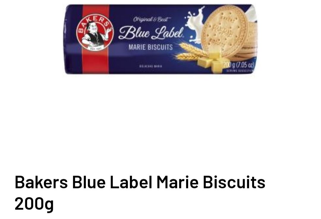 Bakers blue label Marie biscuits 