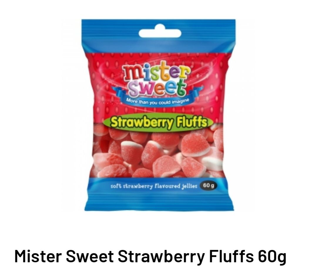 Mister sweet strawberry fluffs 60g