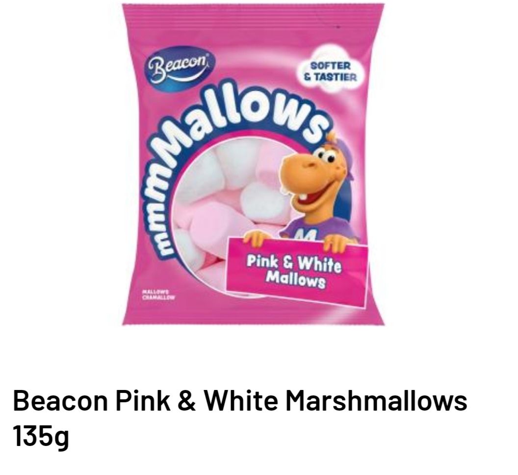 Beacon pink & white marshmallows 