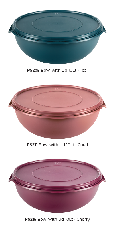 Bowl With Lid 10Lt - Cherry (New)