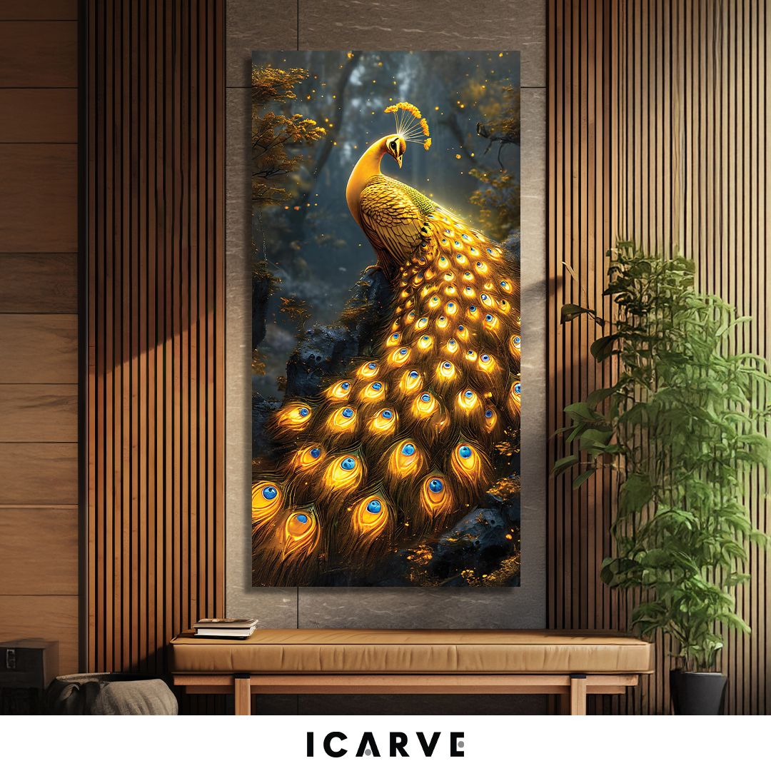 Golden Peacock Canvas