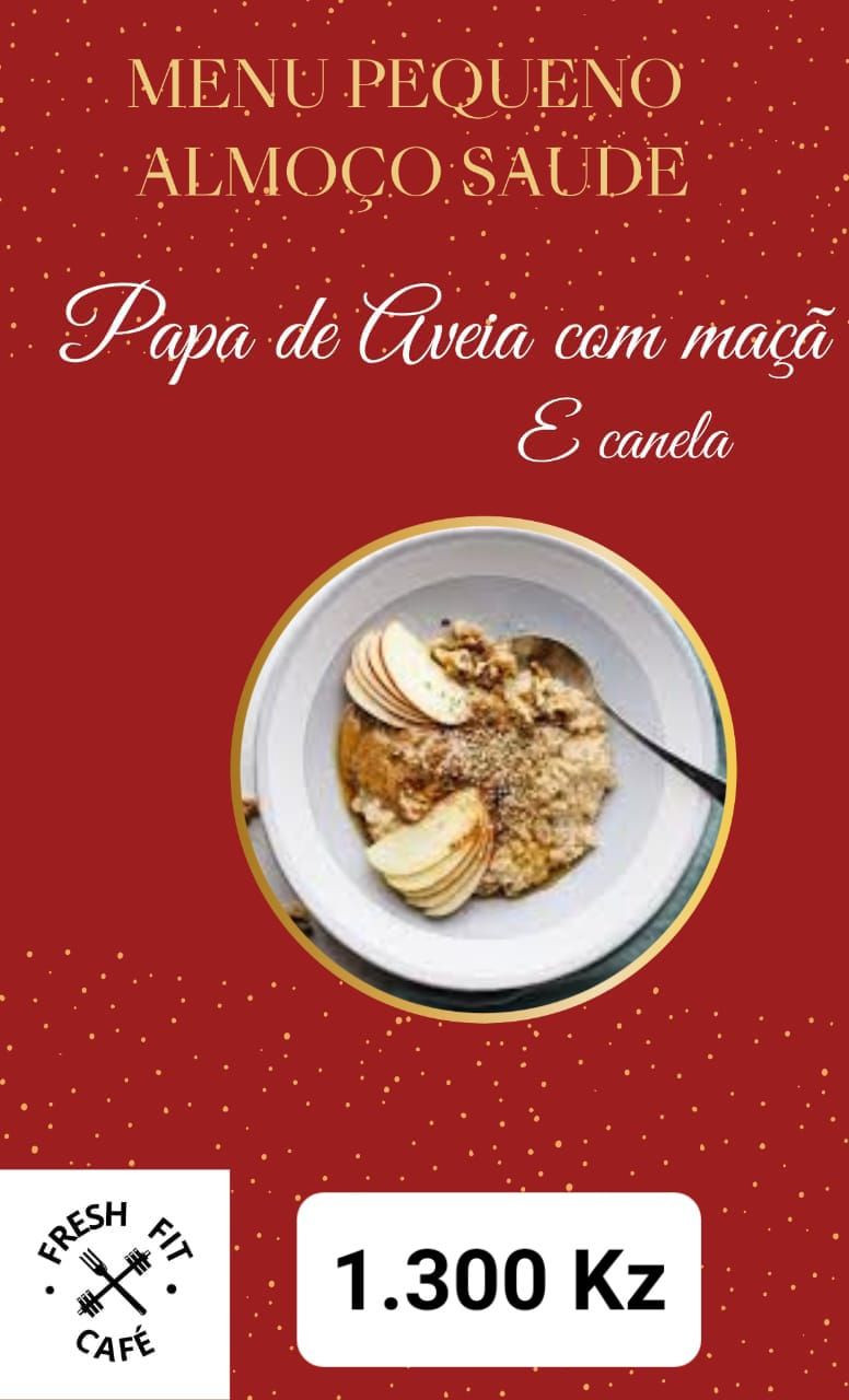 Papa de aveia com Maçã 