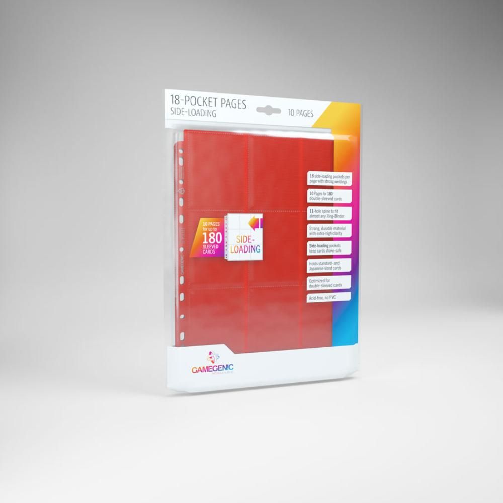 Gamegenic: Sideloading 18-Pocket Pages: 10 pg (Red)