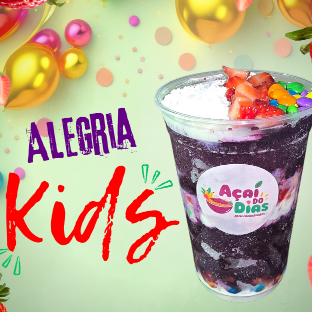 Alegria Kids - Kids 300ml (Confete, Leite em pó, Leite condensado e fruta)