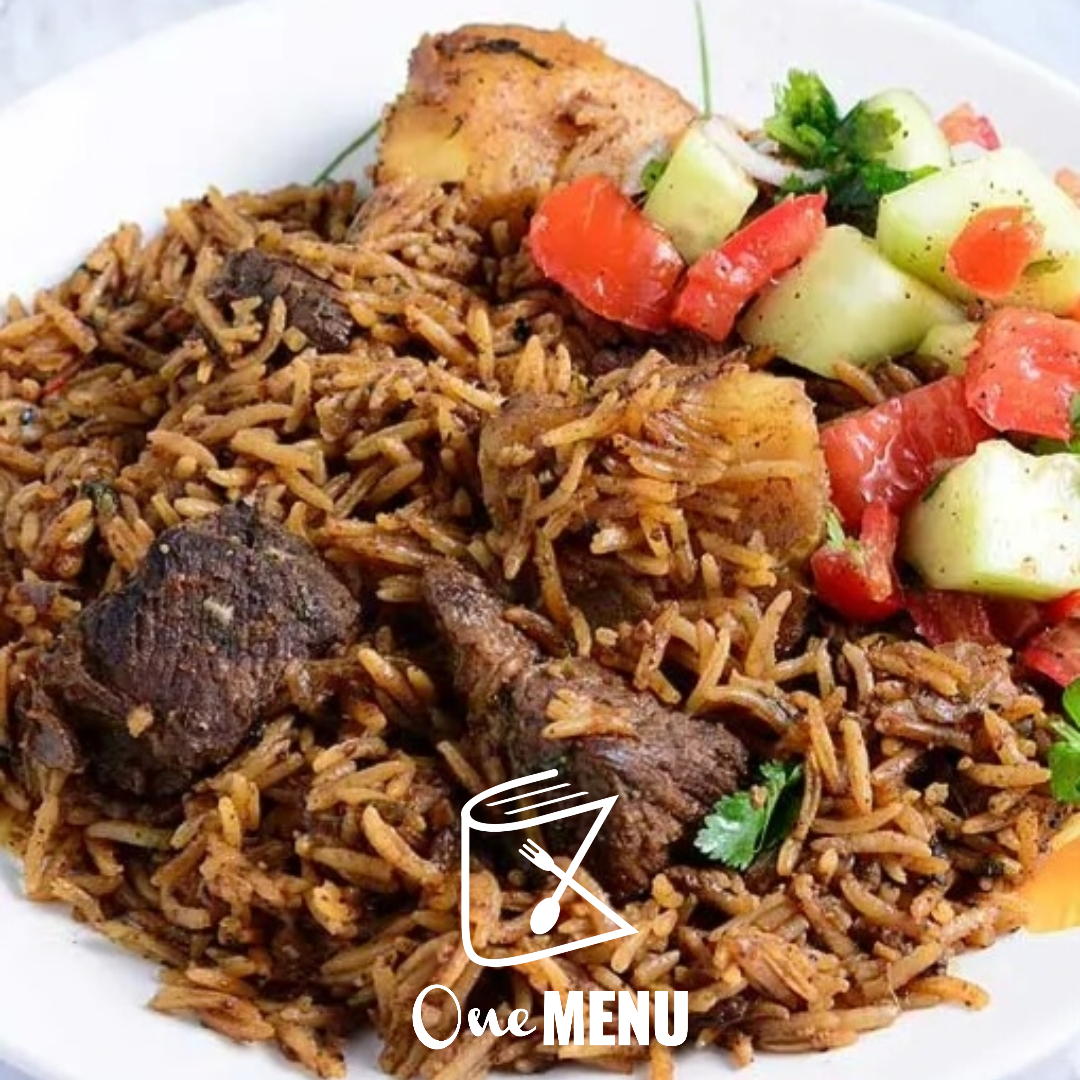 Pilau Fried Rice By One MENU- Kigali Lunch Only (12-4pm) 