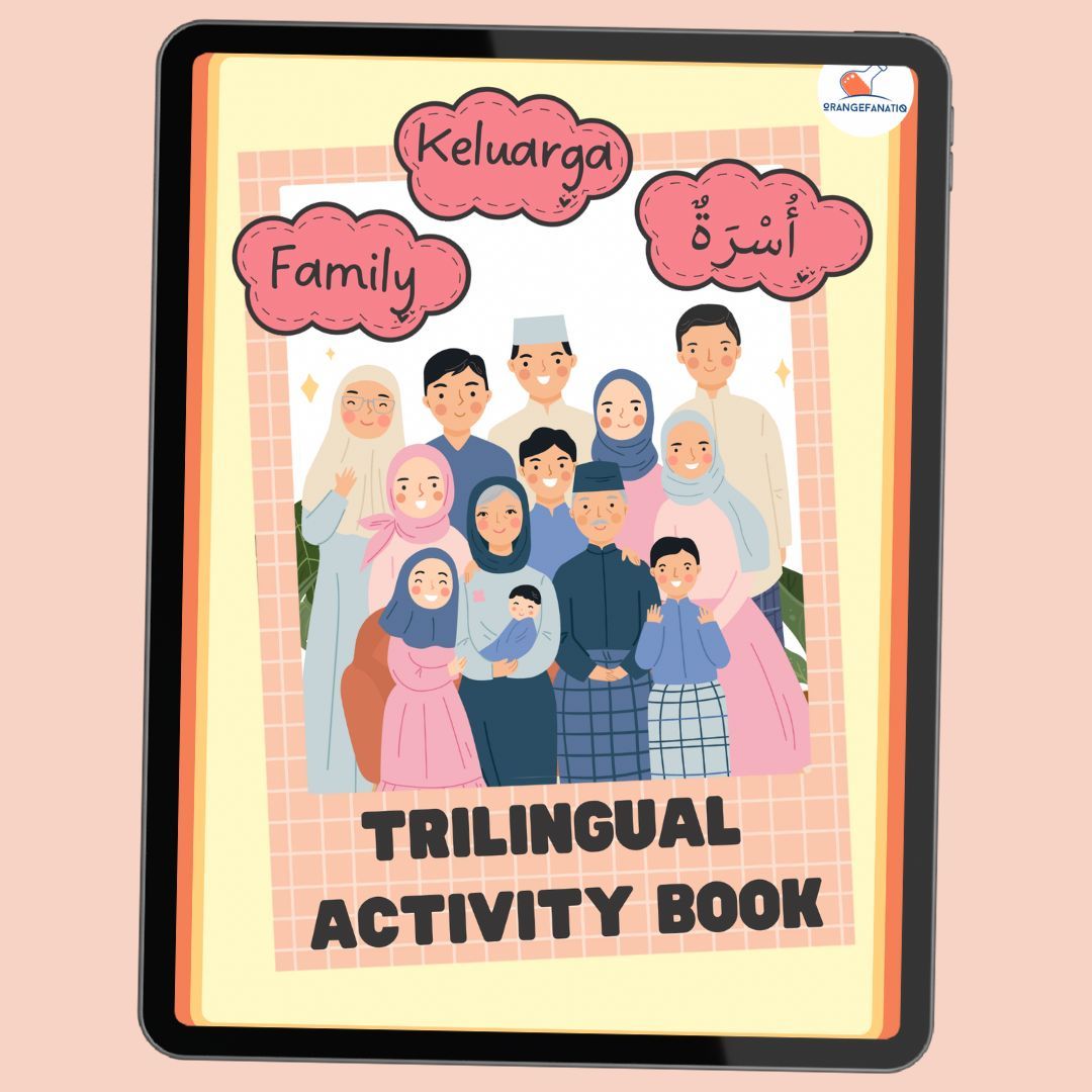 Family trilingual dry erase booklet 