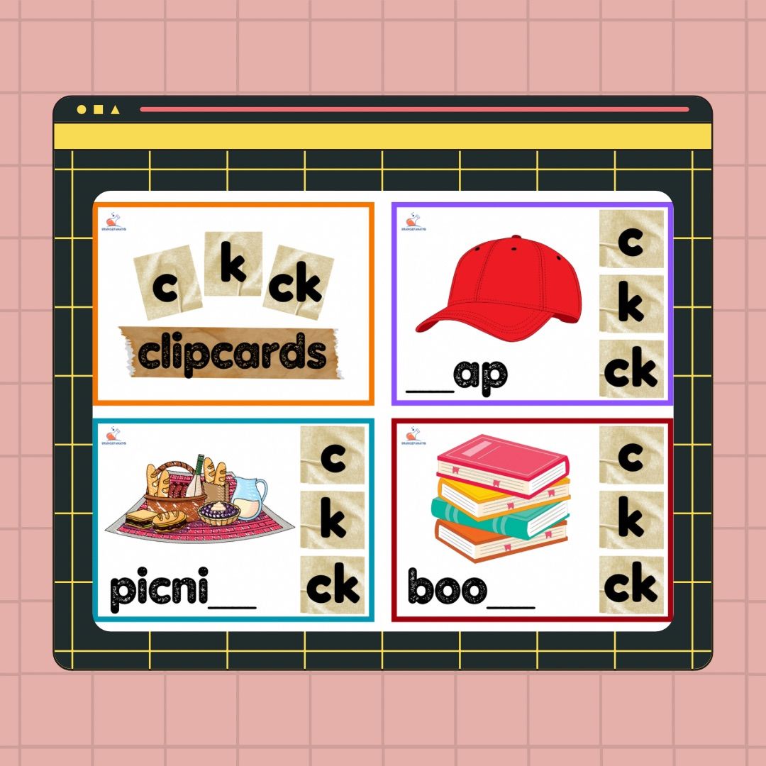 English C/K/CK Clipcards 