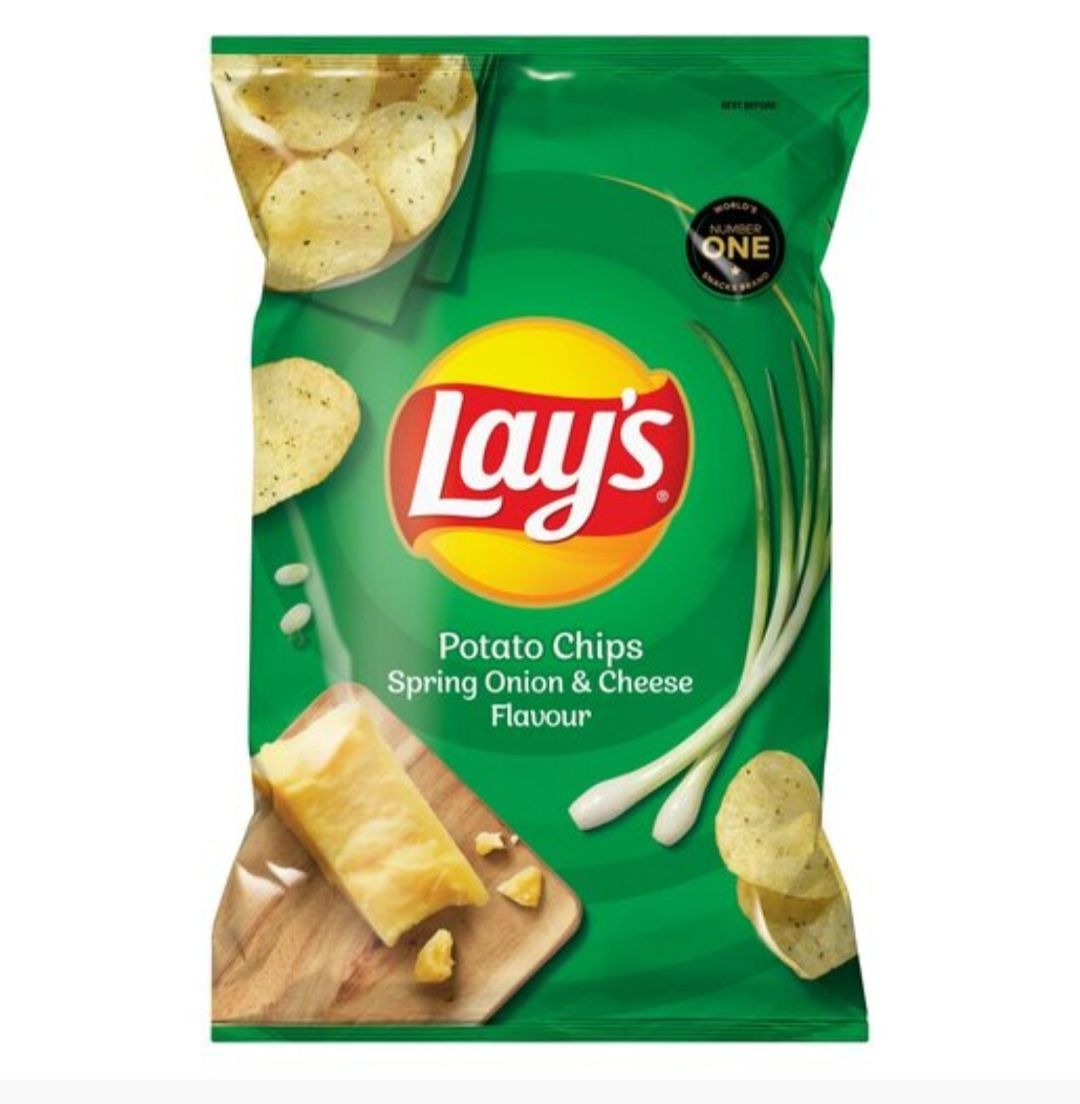 Lay's spring onion & cheese flavoured potato chips 120g