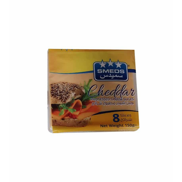 SMEDS PROCESSED CHEESE SLICES CHEDDAR 150G