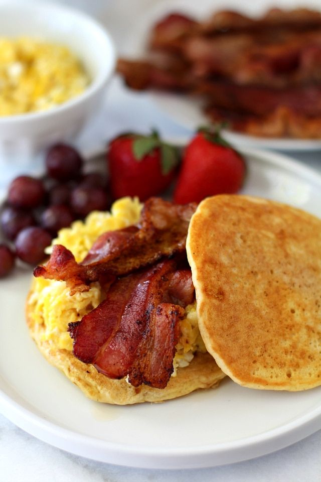 Bacon Egg Pancake Breakfast Sandwiches- By  Coco & Phi - Niboye