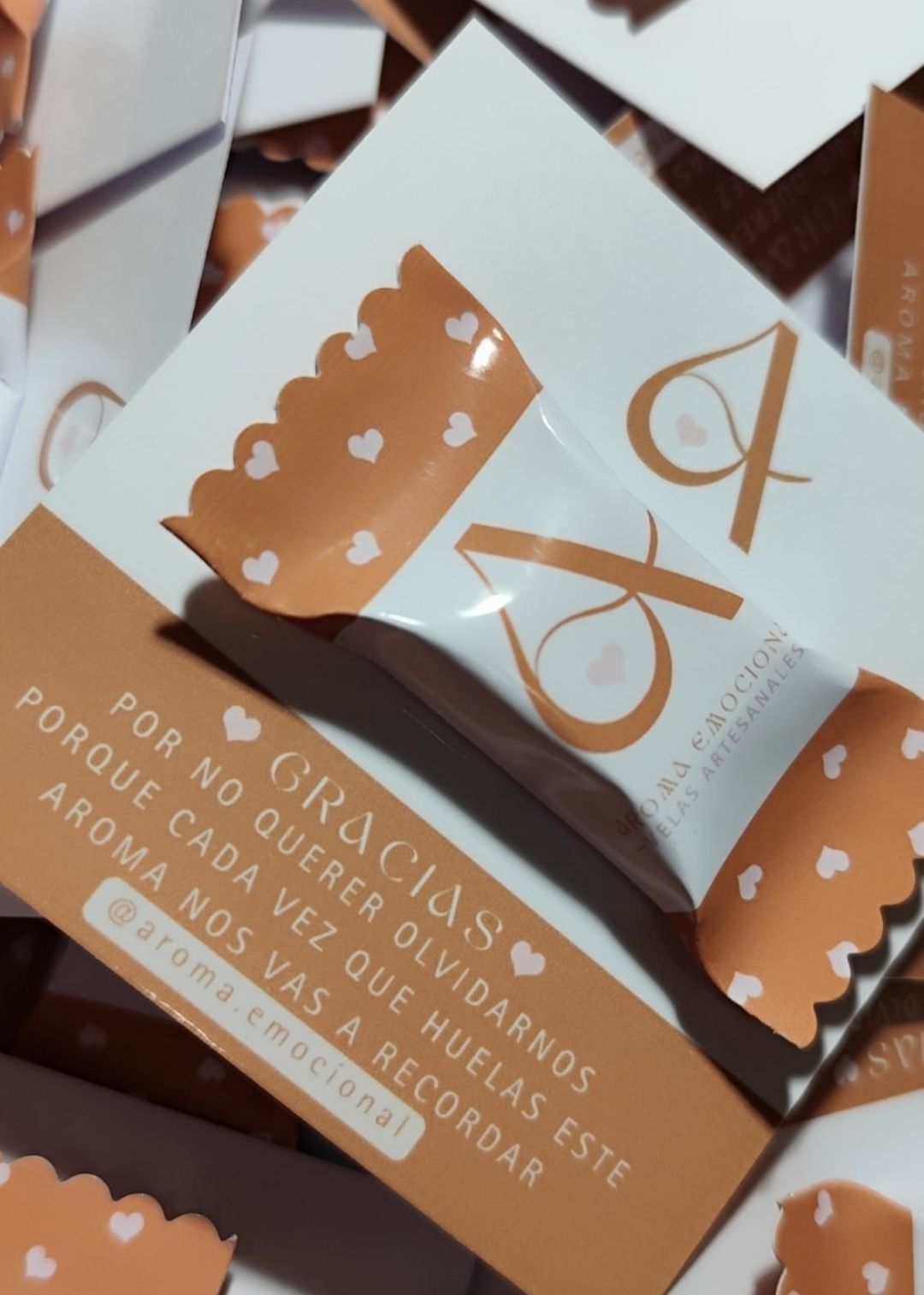 Caramelos personalizados con tarjeta 