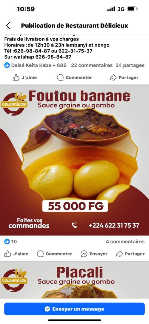 Foutoubanane sauce graine ou gombo 